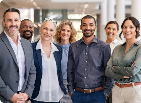 Group of people smiling